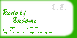 rudolf bajomi business card